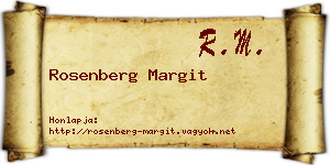 Rosenberg Margit névjegykártya