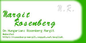 margit rosenberg business card